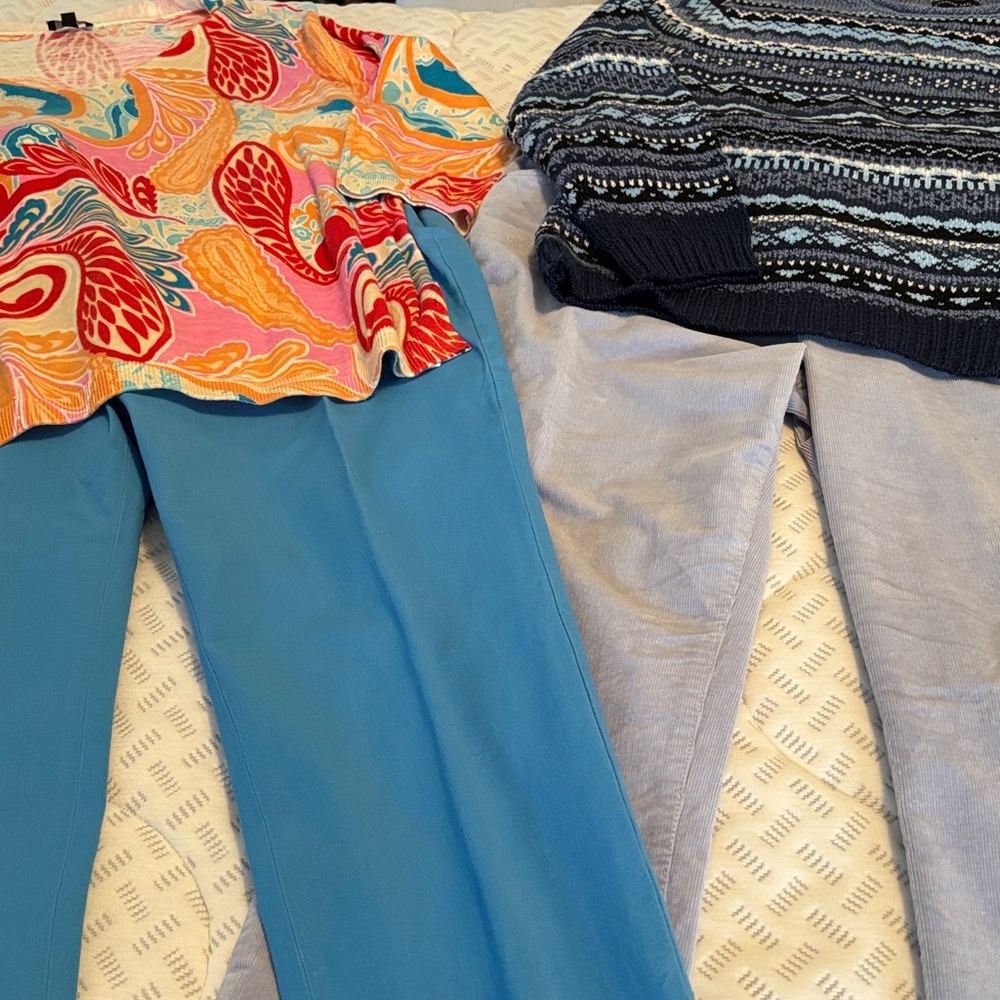 Talbots 4 PCs Multicolor Winter’s End Start of Spring Collection Tops & Pants 12